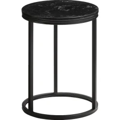 Kwantum Bijzettafel Marzio Zwart ø 34 Cm