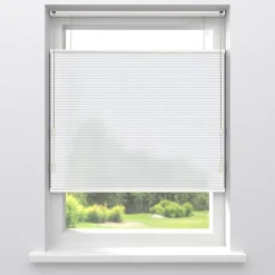 Kwantum Dubbel Plisségordijn Vera Wit Lichtdoorlatend