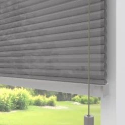 Kwantum Fenstr Dubbel Plissé Dewi Grijs Lichtdoorlatend