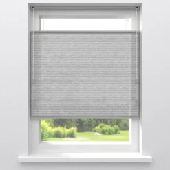 Kwantum Fenstr Dubbel Plissé Puck Lichtgrijs Lichtdoorlatend