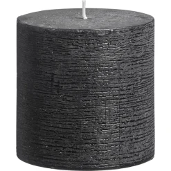 Kwantum Kaars Rustiek Zwart 10x10 Cm