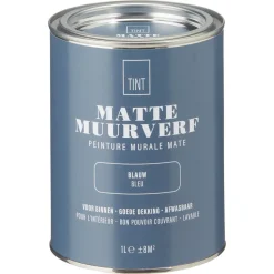 Kwantum Muurverf Mat Blauw 1 L