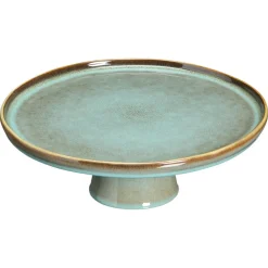 Kwantum Plateau Op Voet Glaze Groen