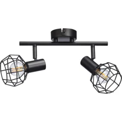 Kwantum Spot Deva Zwart - 2-lichts